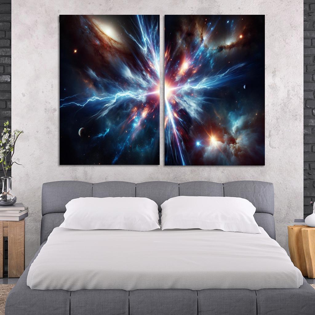 The Enigmatic Nature Of Gamma-ray Bursts Abstract Paintings Frame