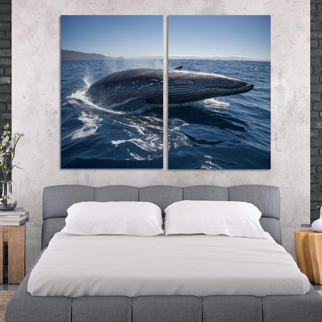 The Enigmatic Blue Whale The Largest Creature On Earth Custom Paintings Frame