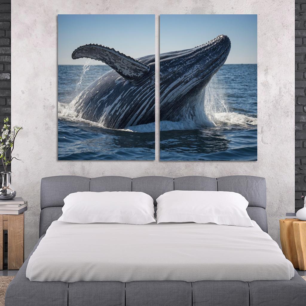 The Majestic Grey Whale Gentle Giant Of The Ocean Modern Paintings Frame