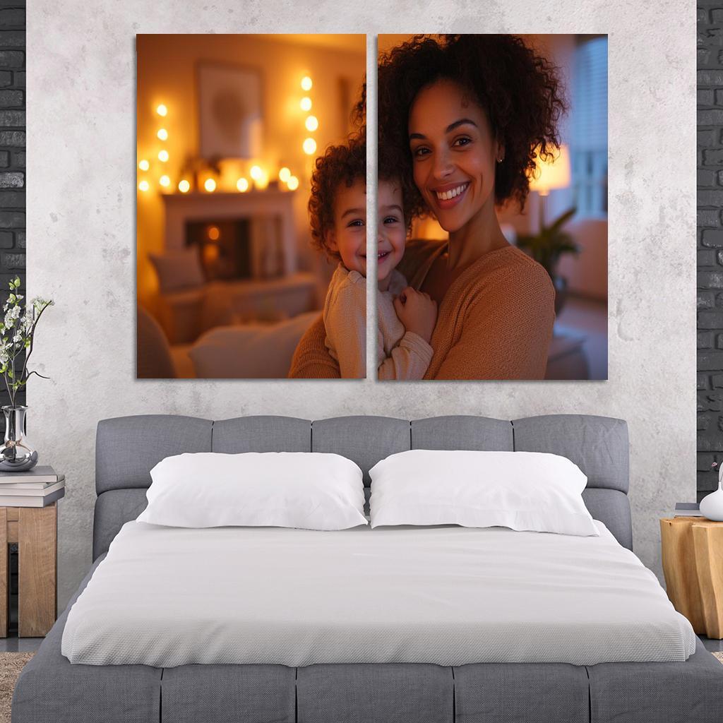 The Heart Of The Family A Mothers Embrace Canvas Paintings Frame