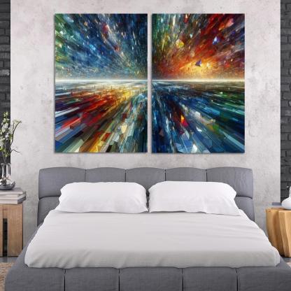 Fragments of Infinite Possibility 2 Piece HD Canvas Wall Art-Original Frame