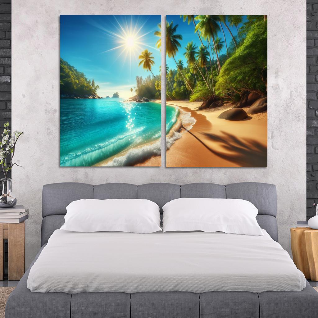 Secluded Oasis Beach Premium Artwork Frames