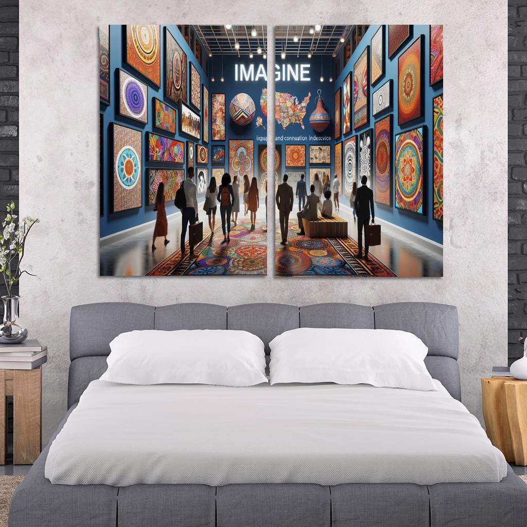 Bridging Cultures Artistic Expressions Of Unity Framed Paintings