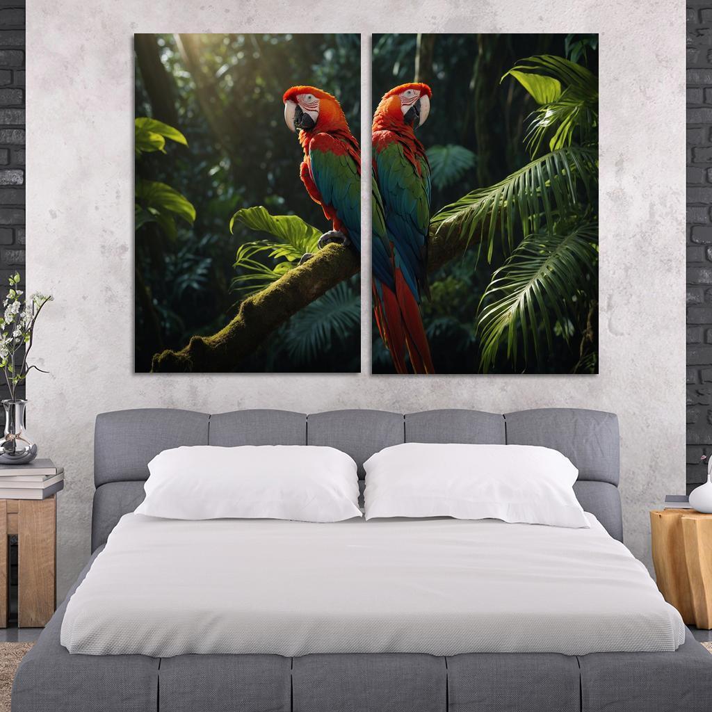 The Colorful Amazonian Macaw Jewel Of The Rainforest Canvas Paintings Frame