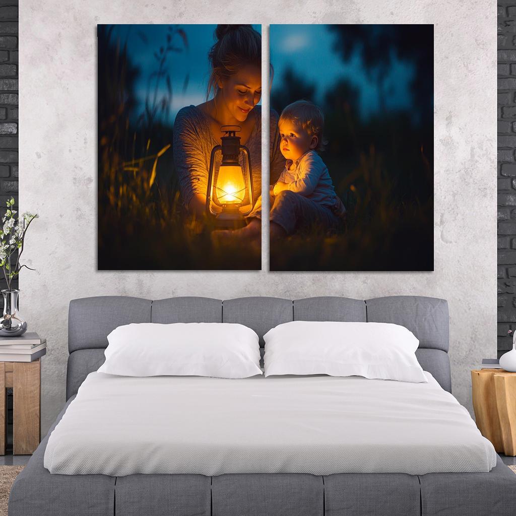 A Light In The Dark A Mothers Guiding Presence Canvas Paintings Frame