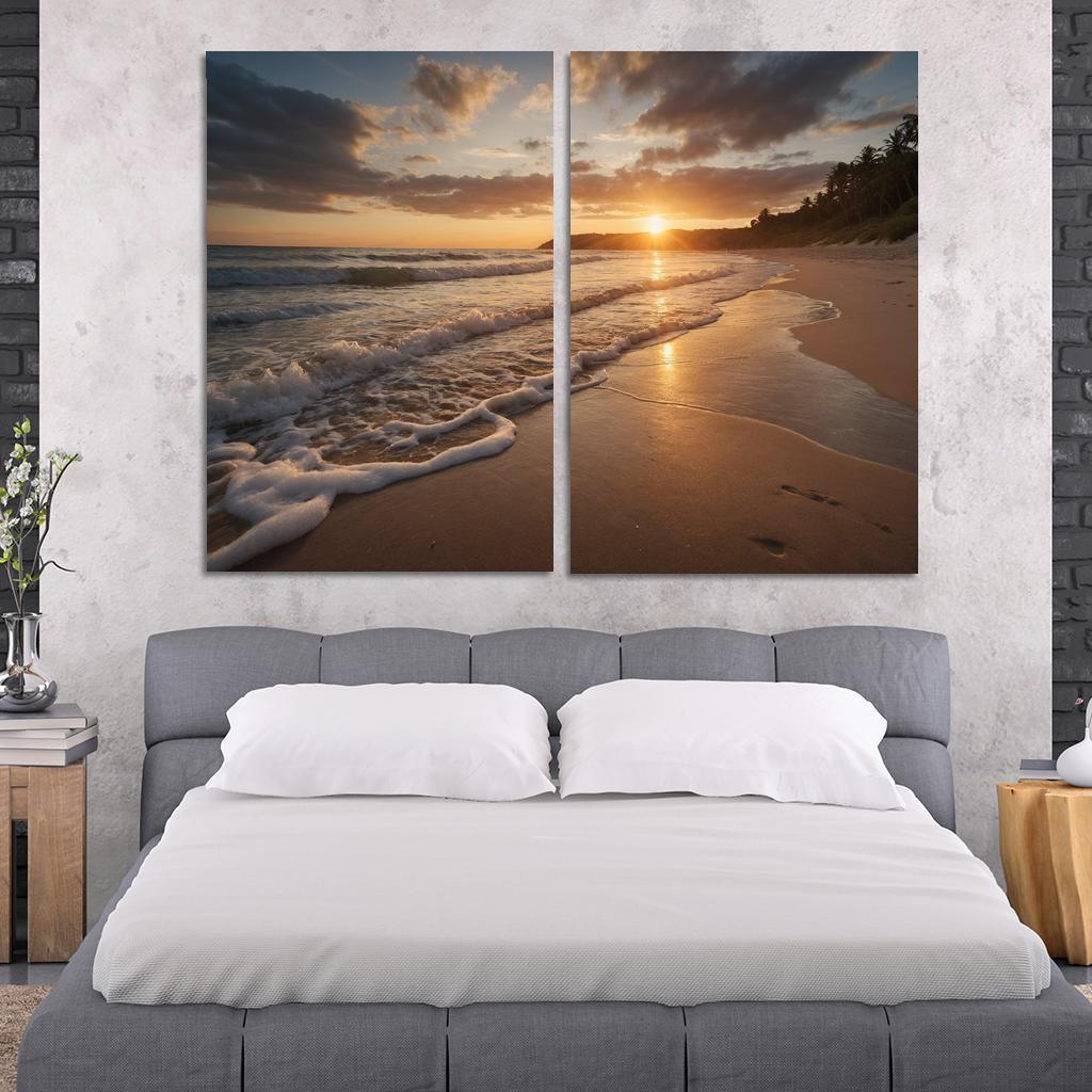 The Golden Shores Of Sunset Beach Art Trends
