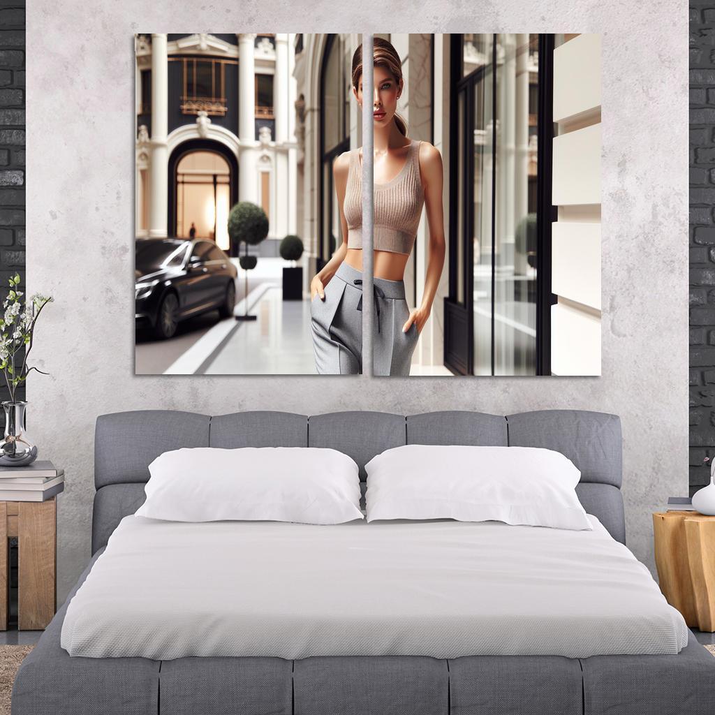 Luxe Athleisure Elevated Comfort 2 Piece HD Canvas Wall Art-Original Frame
