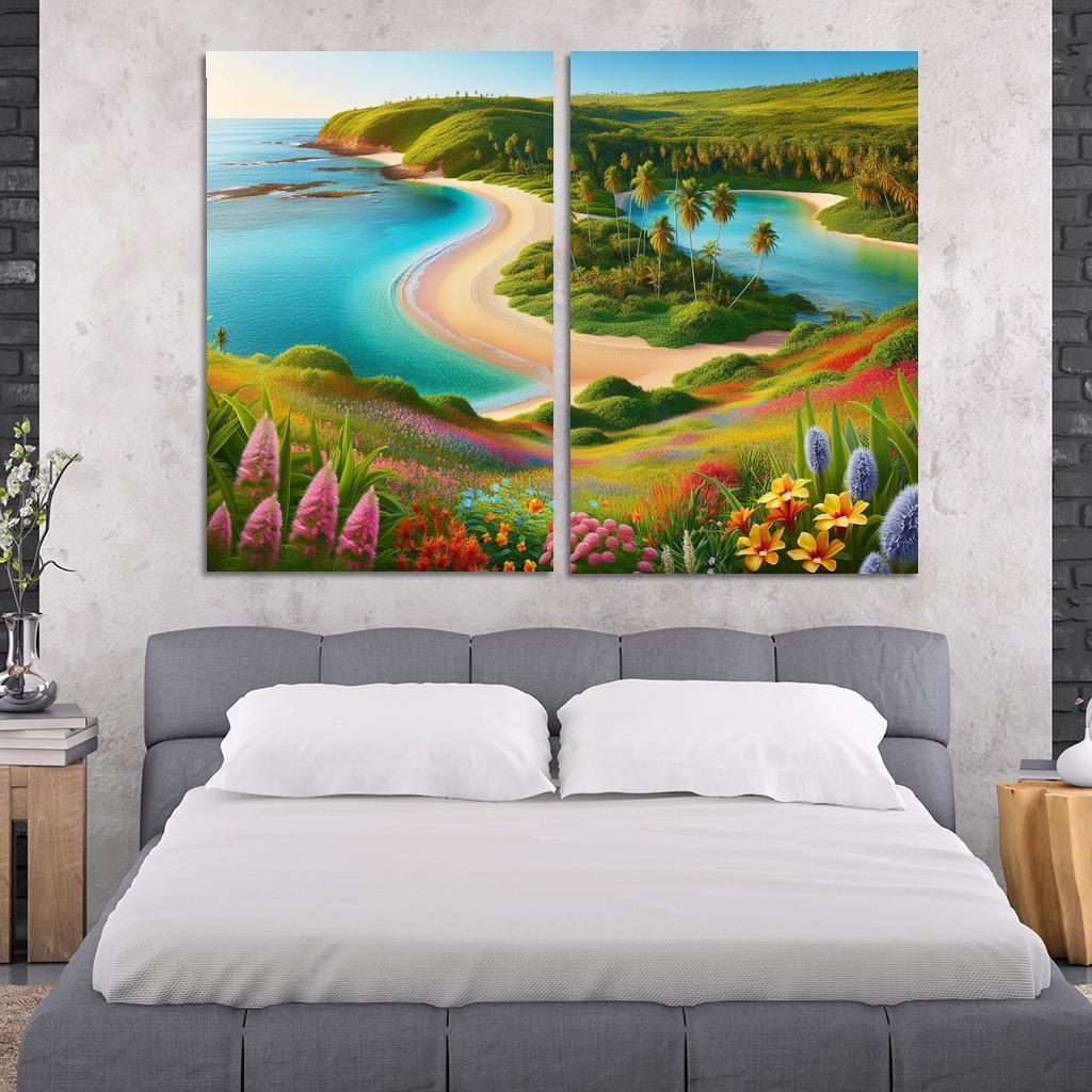 Tranquil Waterside Sanctuary Modern Paintings Frame