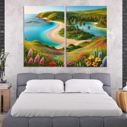 Tranquil Waterside Sanctuary Modern Paintings Frame