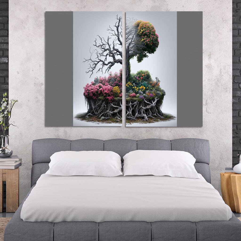 The Last Breath A Call for Climate Justice 2 Piece HD Canvas Wall Art-Original Frame