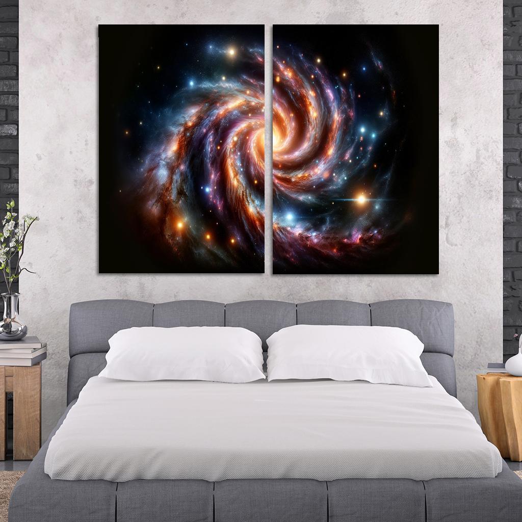 The Complex Structure Of Spiral Galaxies Abstract Paintings Frame