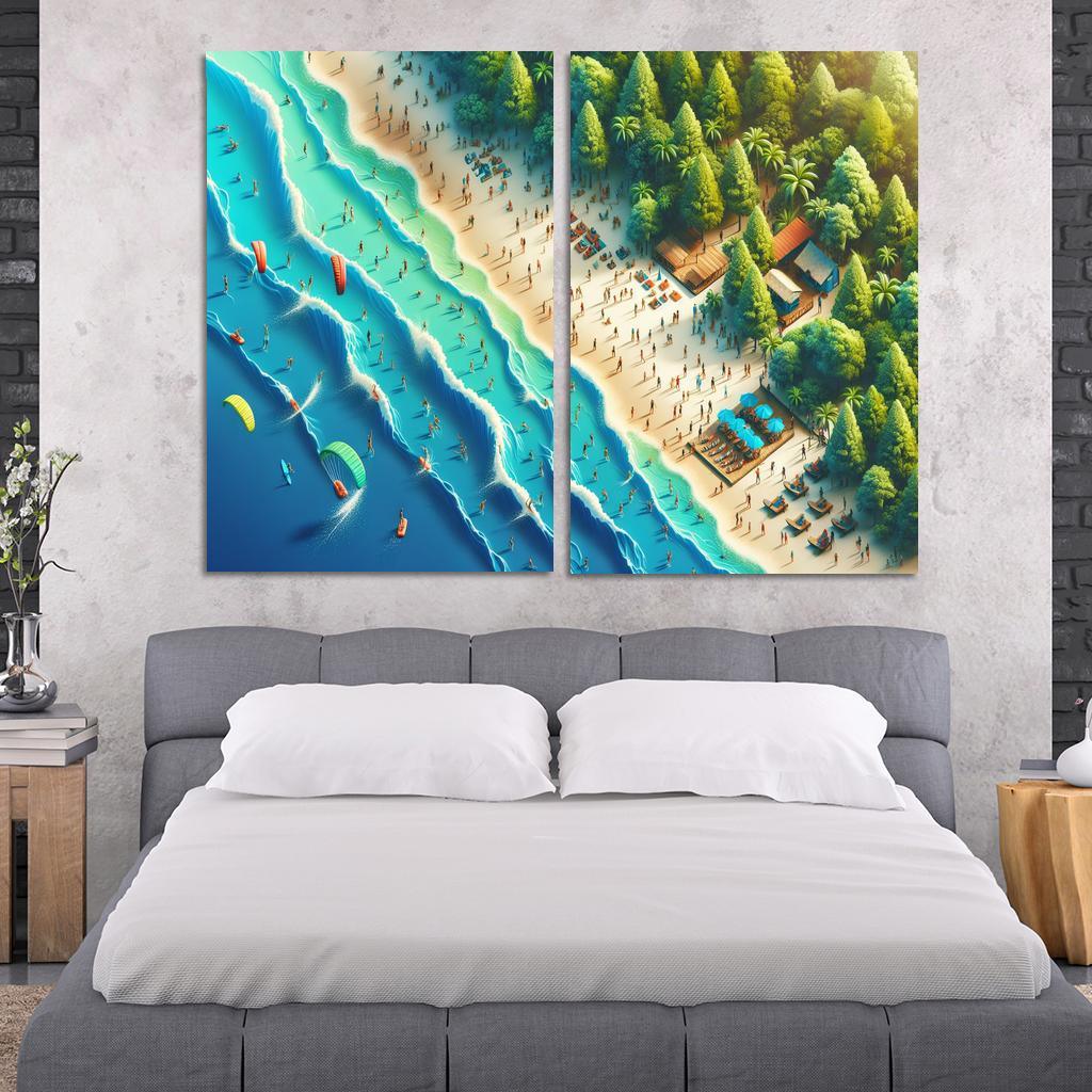 Echo Bay Adventure Beach Modern Paintings Frame