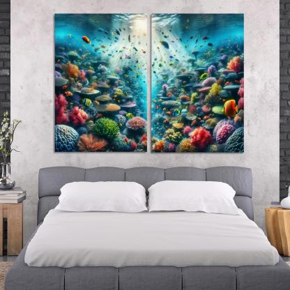 Golden Reef Underwater Exploration Adventure Custom Paintings Frame