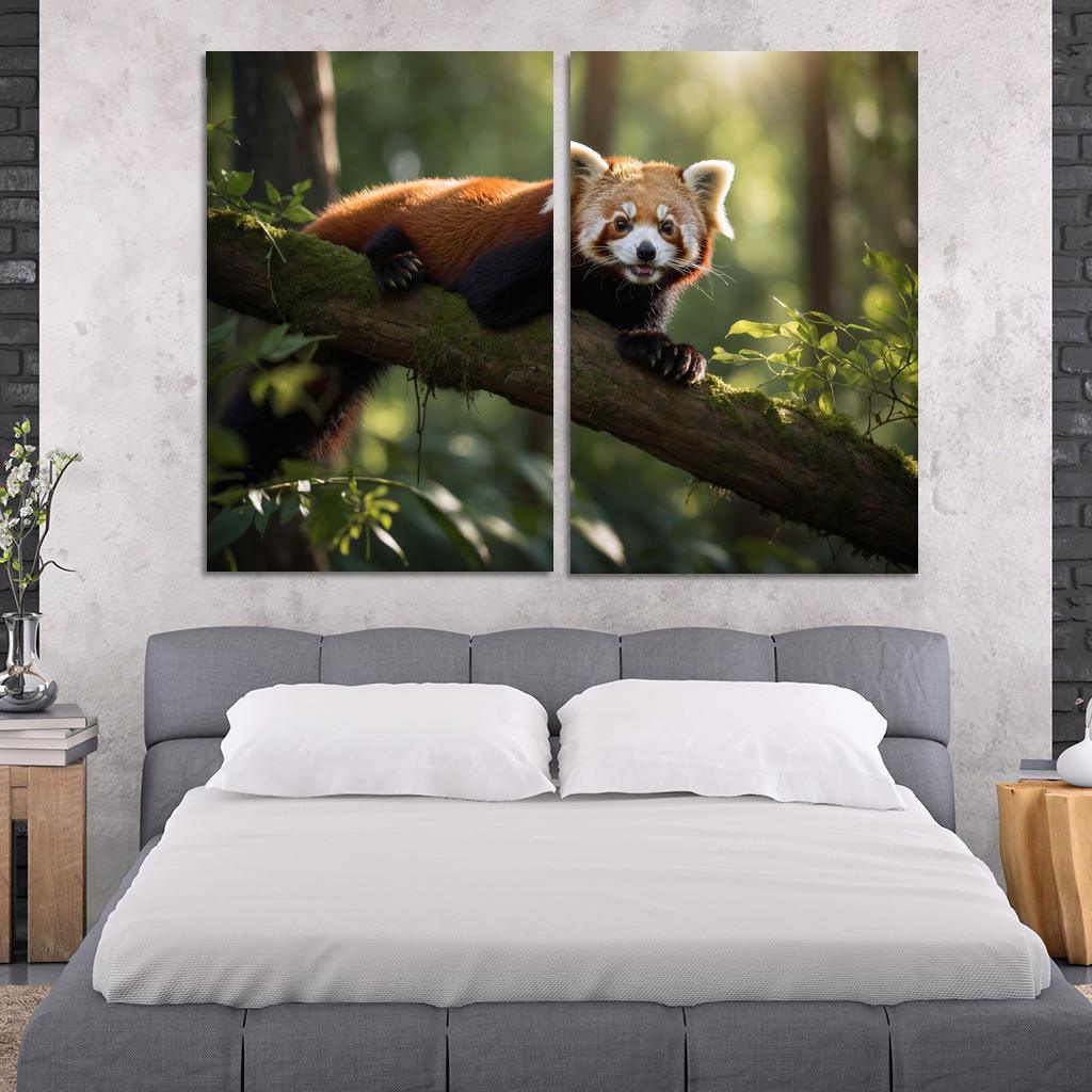 The Enigmatic Red Panda The Forest Dweller Framed Paintings