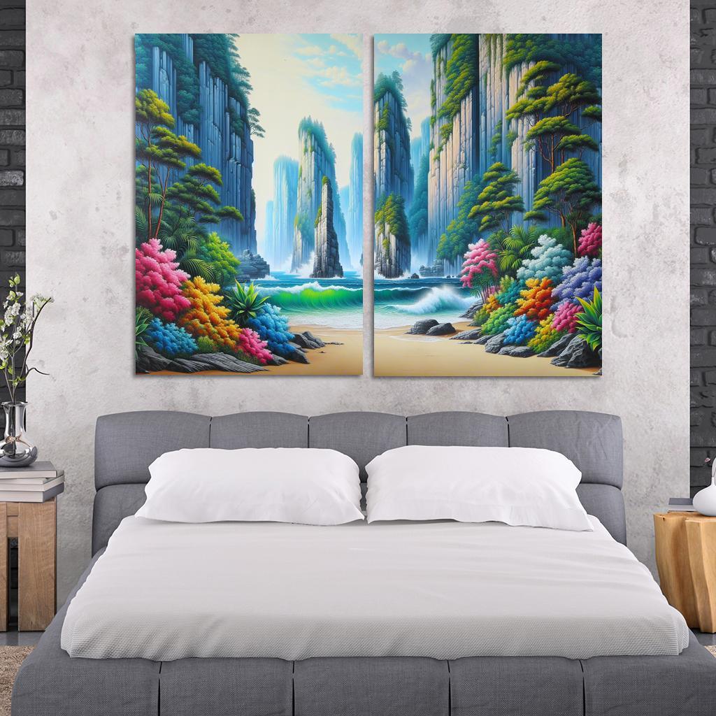 Bay Of Echoes Nature's Melody Custom Paintings Frame