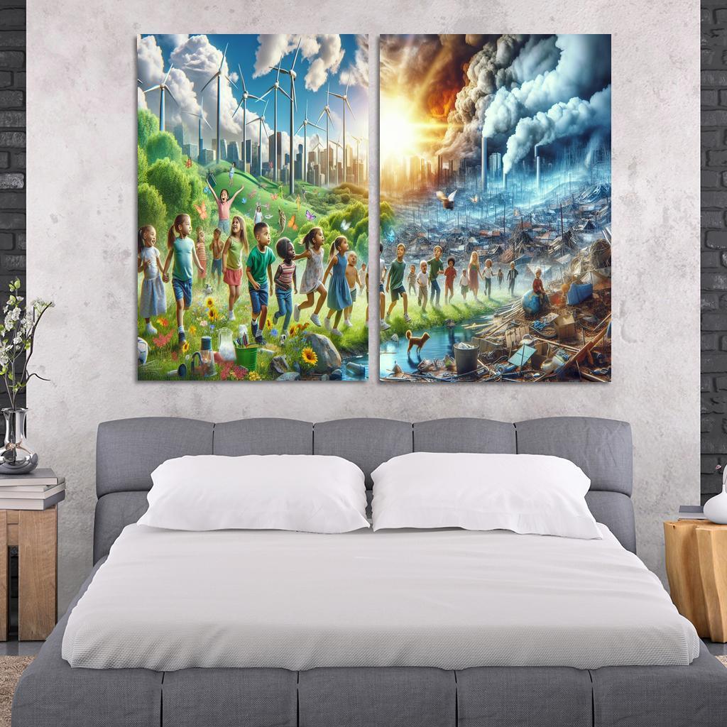 Future Generations Advocating For Climate Action Multi-panel Paintings