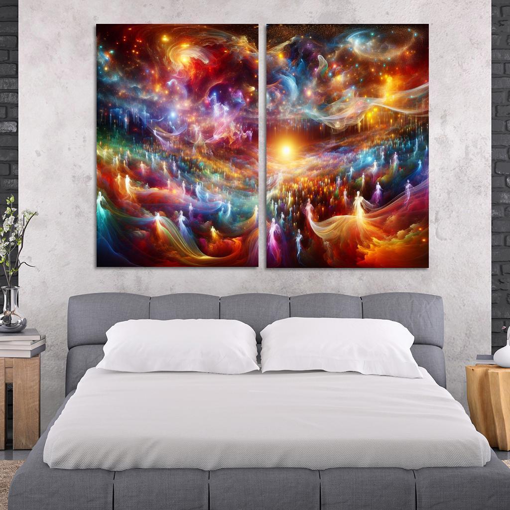 The Luminous Expanse 2 Piece HD Canvas Wall Art-Original Frame