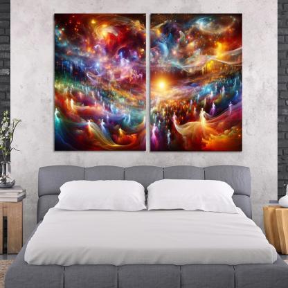 The Luminous Expanse 2 Piece HD Canvas Wall Art-Original Frame
