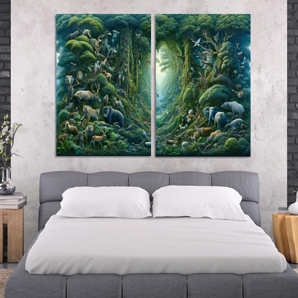Nature's Call Advocating For Biodiversity Preservation Multi-panel Paintings