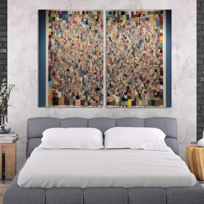 Human Threads The Fabric of Interconnectedness 2 Piece HD Canvas Wall Art-Original Frame