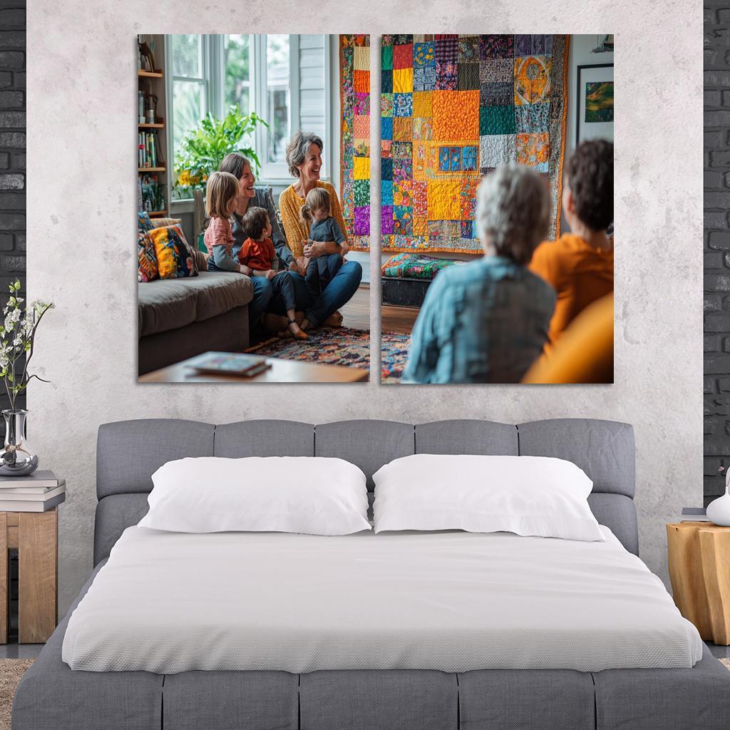 Threads Of Togetherness A Mothers Tapestry Custom Paintings Frame