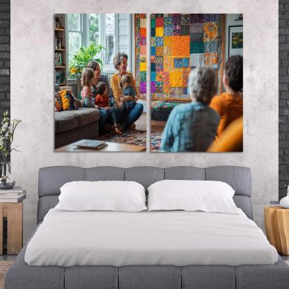 Threads Of Togetherness A Mothers Tapestry Custom Paintings Frame