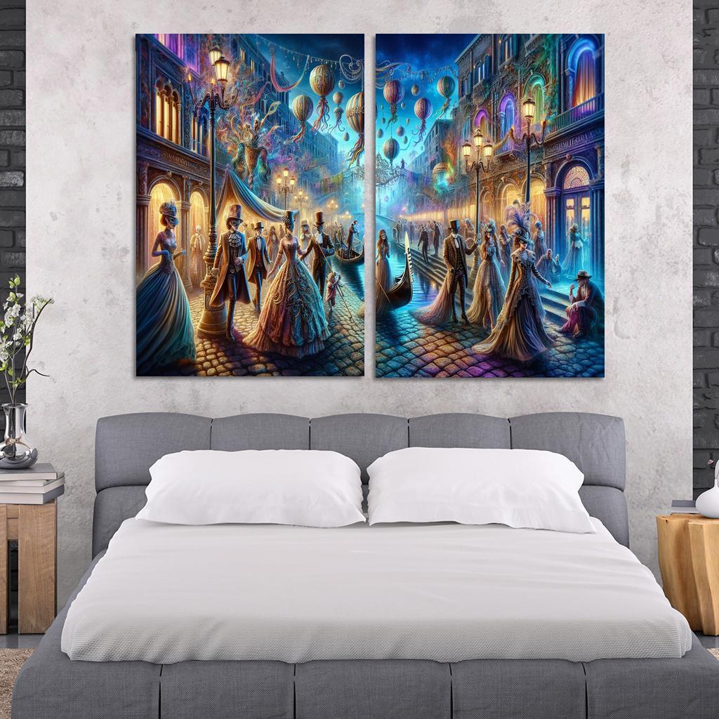 Venice Carnival - Italy Modern Paintings Frame