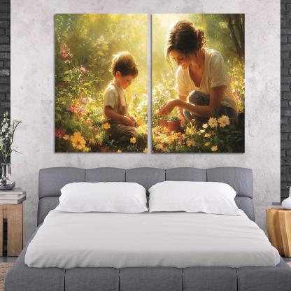 A Mothers Garden The Blooms Of Love Canvas Paintings Frame