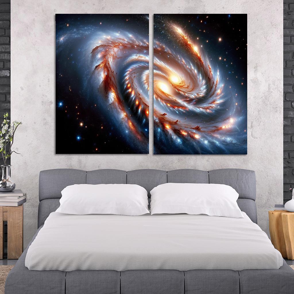 The Significance Of Galaxy Collisions Abstract Paintings Frame