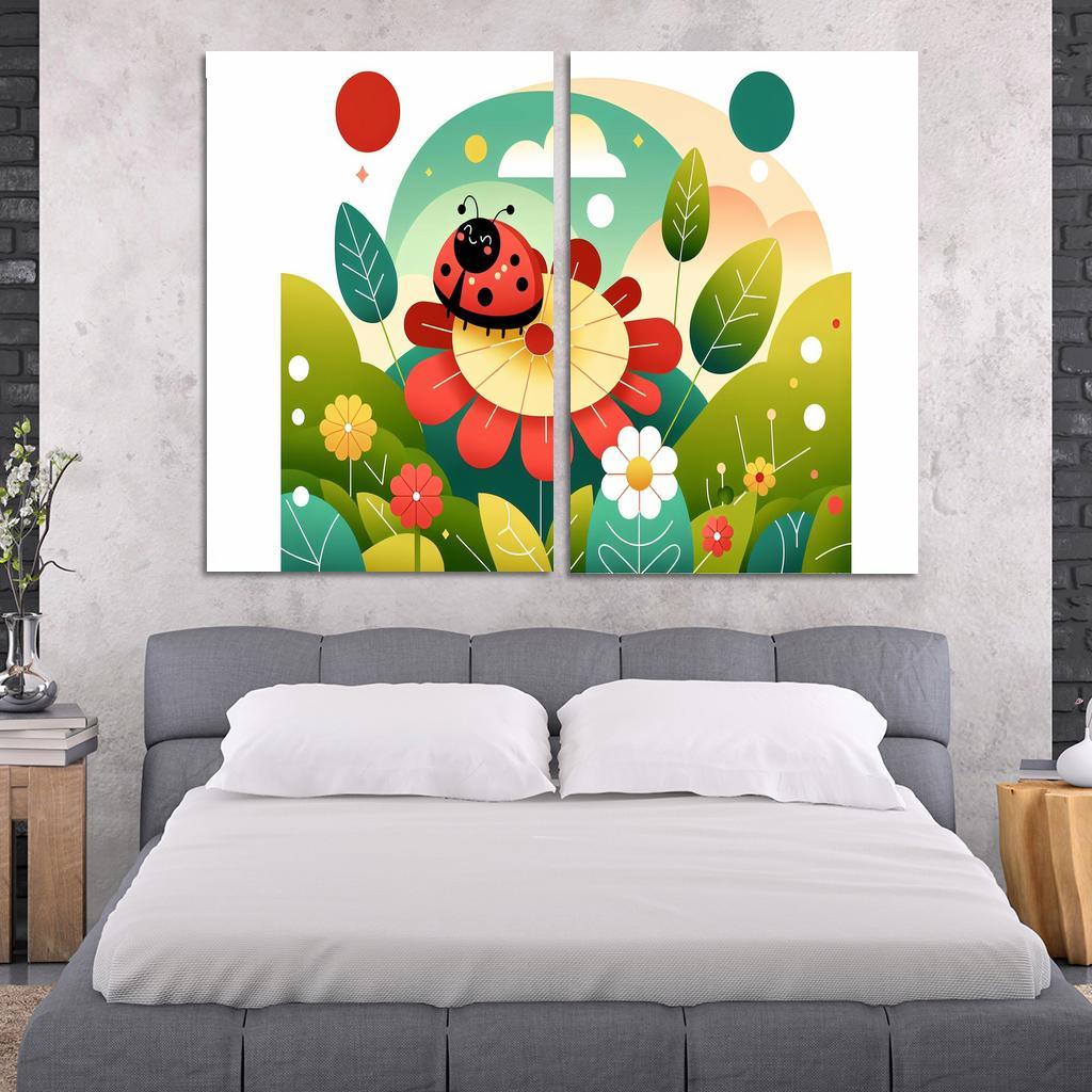 Lively Ladybug - Garden Friend Framed Paintings