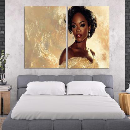 Viola Davis The Powerhouse Of Emotional Depth Framed Paintings