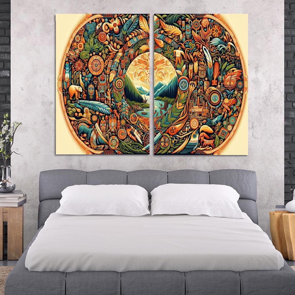 Cultural Tapestry Celebrating Indigenous Heritage Custom Paintings Frame
