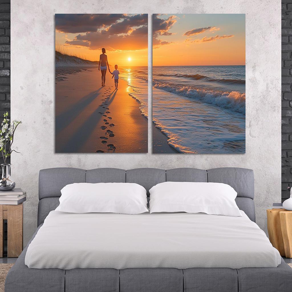 Footprints In The Heart A Mothers Journey Canvas Paintings Frame