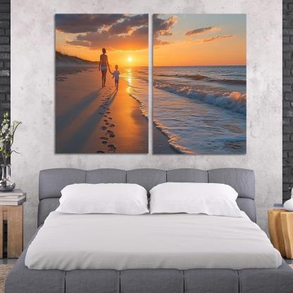 Footprints In The Heart A Mothers Journey Canvas Paintings Frame