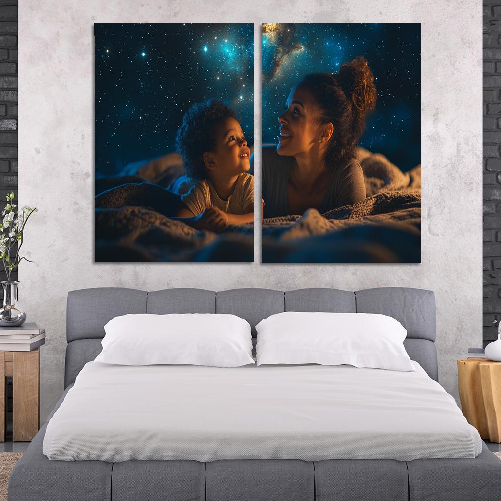 Stars In Her Eyes A Mothers Dreams For Her Children Canvas Paintings Frame