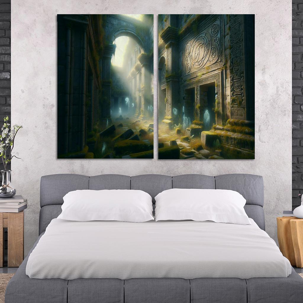 The Forgotten Realm 2 Piece HD Canvas Wall Art-Original Frame