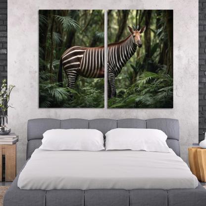 The Unique Okapi In The African Forests Framed Paintings