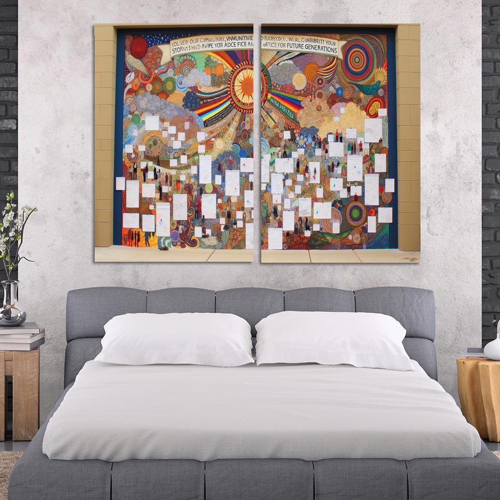 Intergenerational Wisdom Connecting the Young and the Old 2 Piece HD Canvas Wall Art-Original Frame