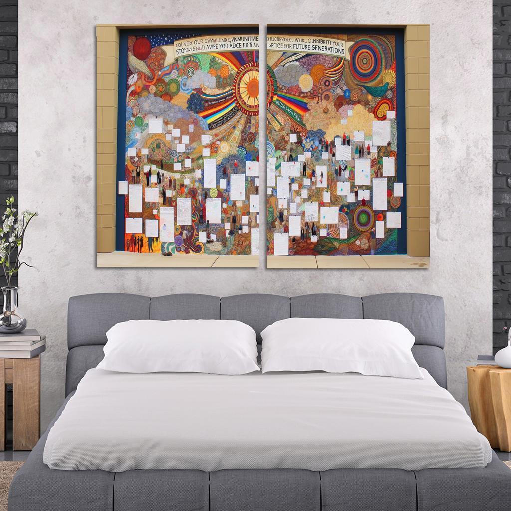 Intergenerational Wisdom Connecting the Young and the Old 2 Piece HD Canvas Wall Art-Original Frame