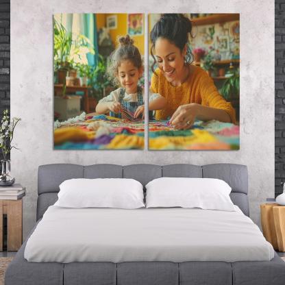 Threads Of Connection A Mothers Tapestry Custom Paintings Frame