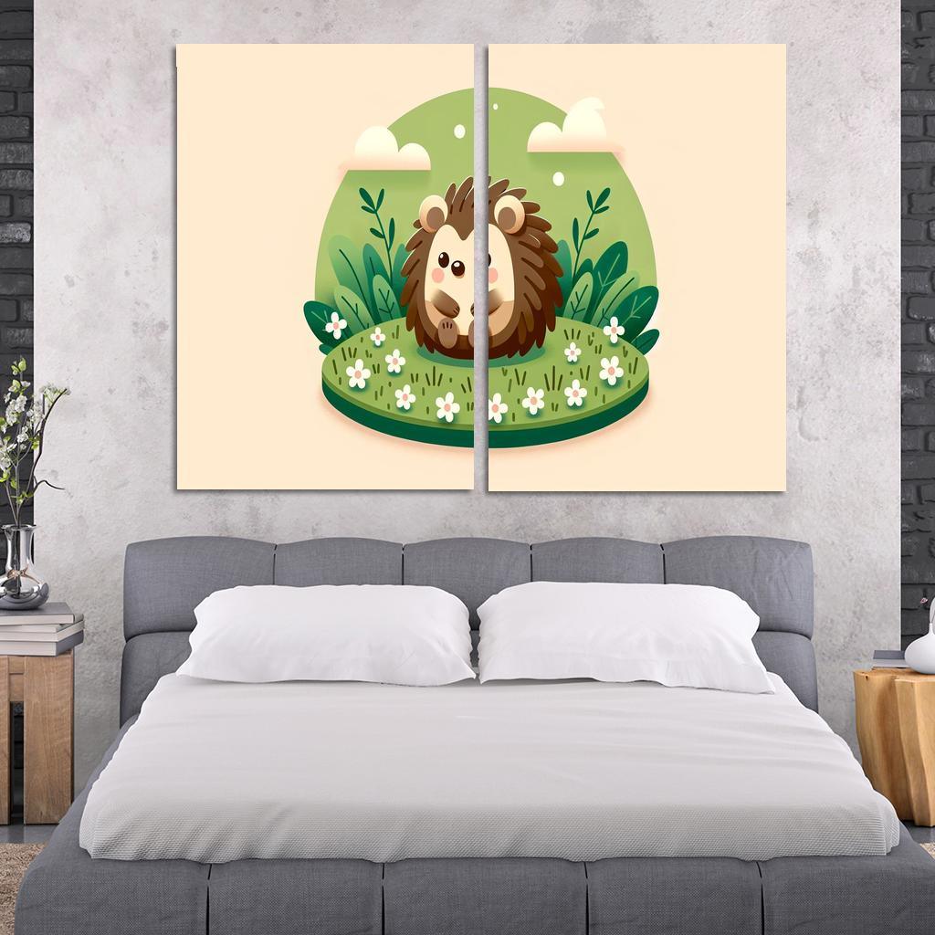 Friendly Hedgehog Modern Paintings Frame