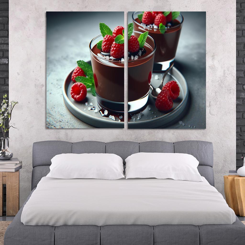Chocolate Avocado Mousse 2 Piece HD Canvas Wall Art-Original Frame