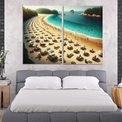 Oasis Beach Peaceful Sunbathing Retreat Art Trends