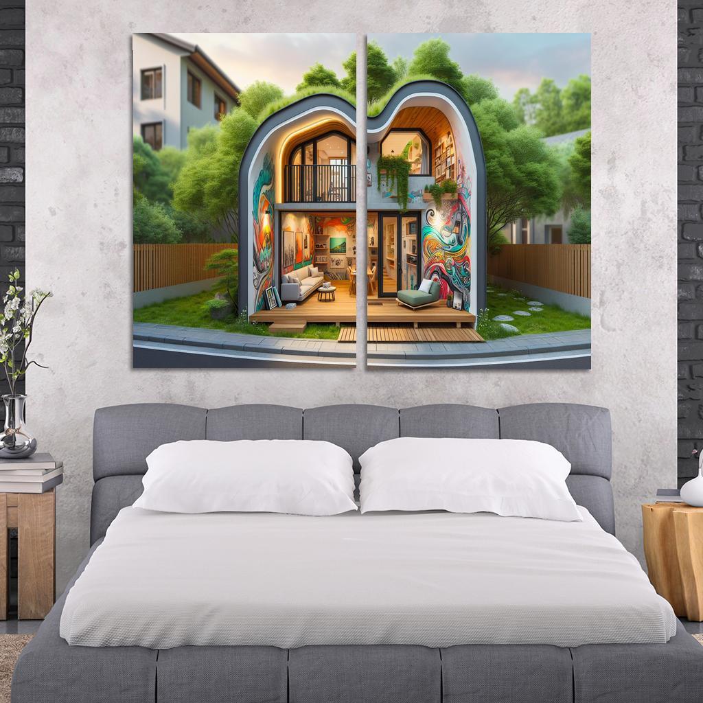 Artistic Micro Homes Custom Paintings Frame