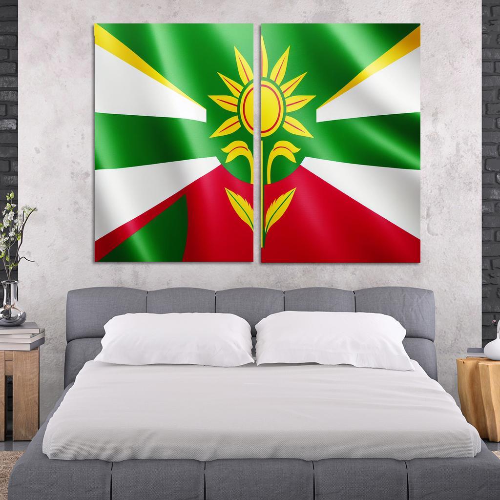 Emblem of Unity The Flag of Guyana 2 Piece HD Canvas Wall Art-Original Frame