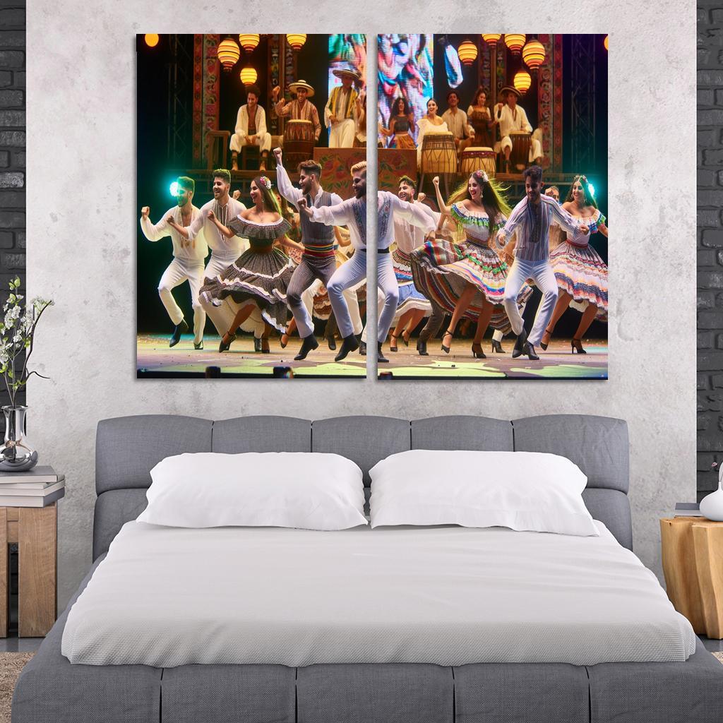 Cumbia The Dance Of Colombian Heritage Modern Paintings Frame