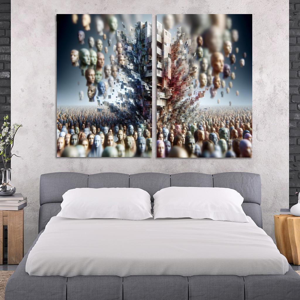 Erosion Of Trust The Crisis Of Misinformation Custom Paintings Frame