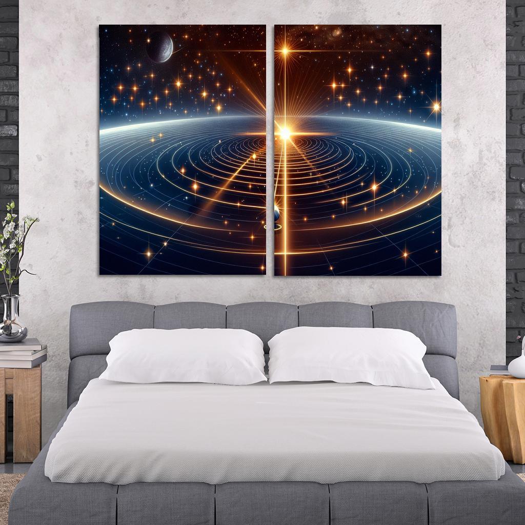 The Mechanics Of Stellar Parallax Abstract Paintings Frame