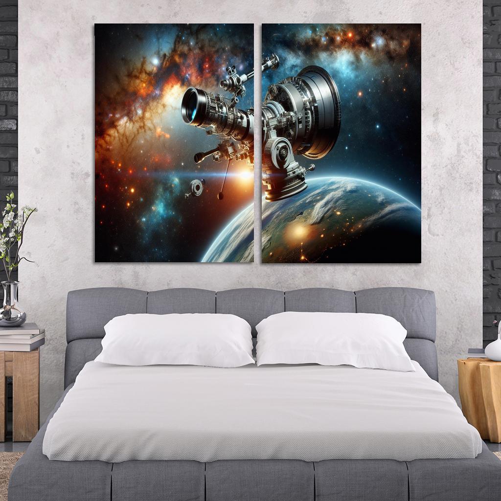 The Wonders Of Space Telescopes Abstract Paintings Frame