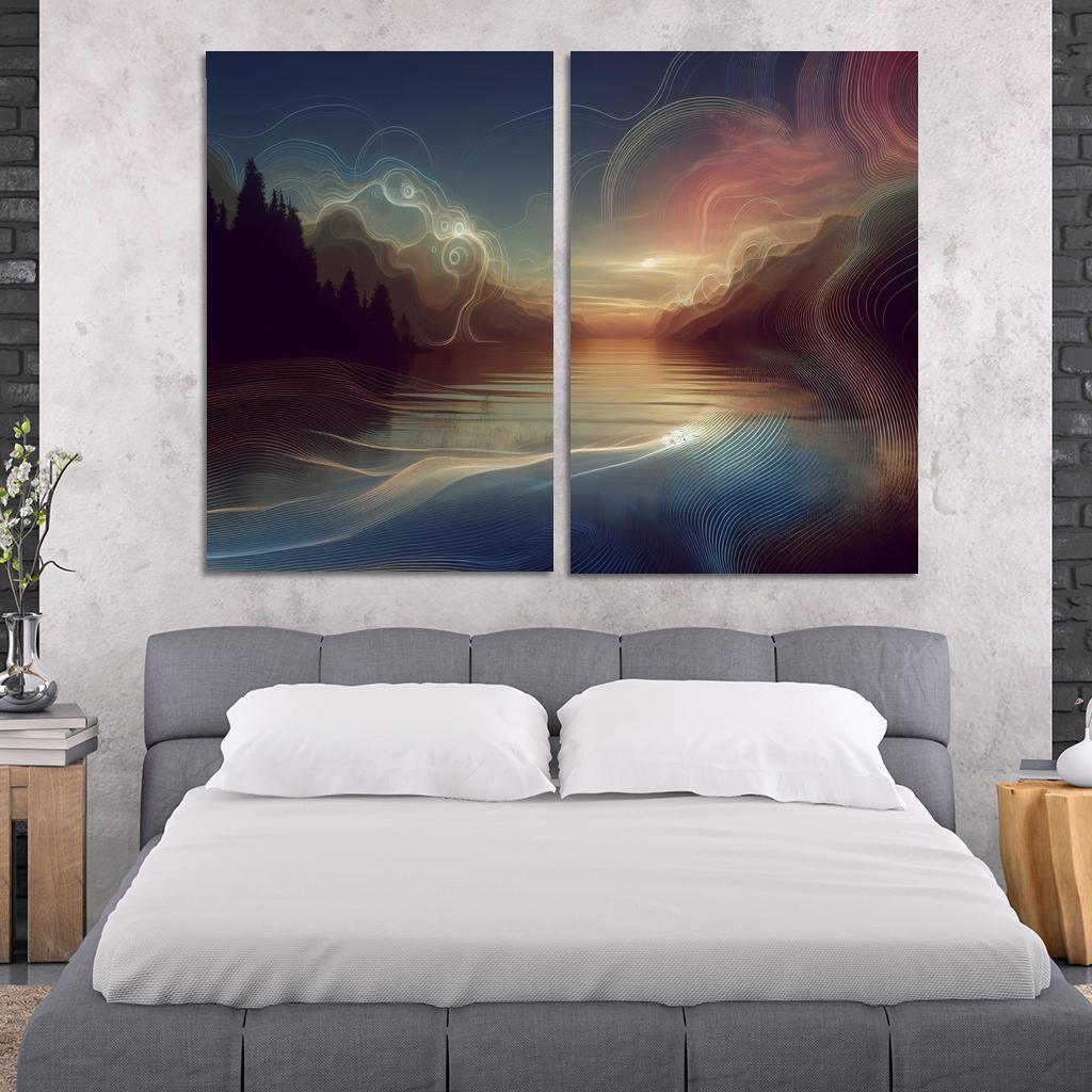 The Symphony of Silence 2 Piece HD Canvas Wall Art-Original Frame
